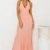 Polished Edge Halter Maxi Dress Orange