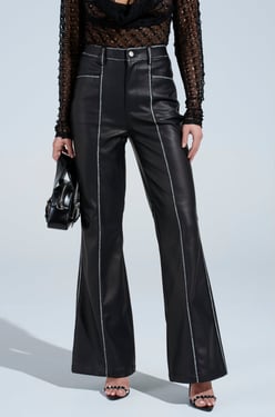 AKIRA Fly Girl Faux Leather Pants | Black | Size Small