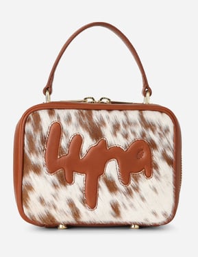 Cowgirl Glam Box - Natural Tan Cowhide Vanity Case
