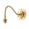 Lissome wall fitting in antiqued brass