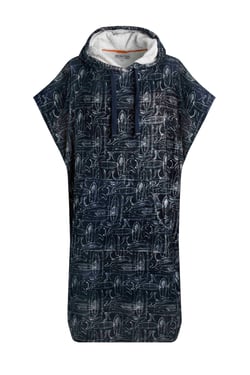 Weird Fish Darya Unisex Terry Towelling Changing Robe Dark Navy Size L/XL