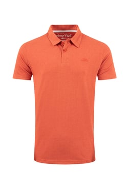 Weird Fish Jetstream Polo Shirt Rust Leaves Size XL