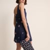 Navy Embroidered Pouch