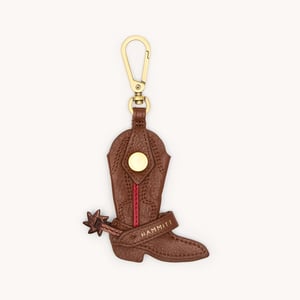 Hammitt Lauri Boot Charm Chocolate Diamond Pebble Antique Gold