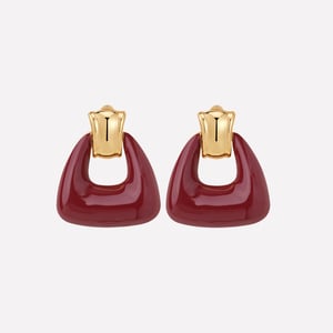 Ostuni Red Earrings/Ear Clip - Clip-On