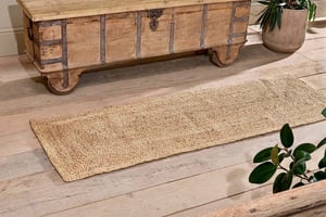 nkuku Braided Hemp Floor Runner | Rugs | Brown | Natural