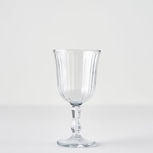 Line Ribbed Glass Goblet