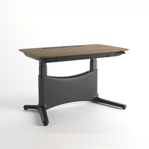 COLAMY LumiDesk All-in-1 Electric Height Adjustable Desk - 47.2"x 27.6"-Pre Order / Walnut-Black / VENEER