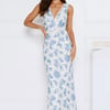 Soft Florals Maxi Dress Blue