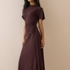 Chocolate Brown Jersey Niamh Midi Dress