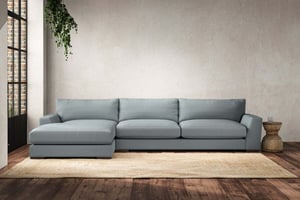 nkuku Guddu Left Hand Chaise Sofa | Make To Order | Grand | Recycled Cotton Horizon