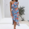 On Look Out Midi Skirt Blue