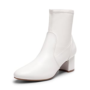 DREAM PAIRS Almond Toe Chunky Ankle Boots