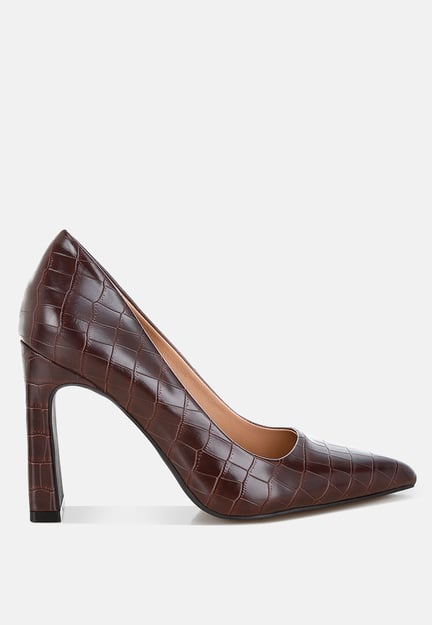 Scheba Sleek Block Heel Pumps