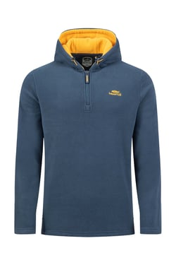 Weird Fish Gervase 1/4 Zip Microfleece Hoodie Navy Size XL
