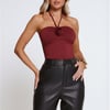 Born To Tease Halter Top Wine