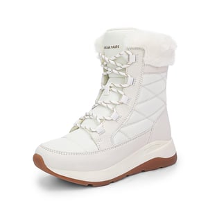DREAM PAIRS Women   s Lace up Fur Snow Boots