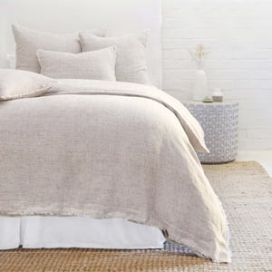 Logan Terra Cotta Linen Twin Duvet Cover