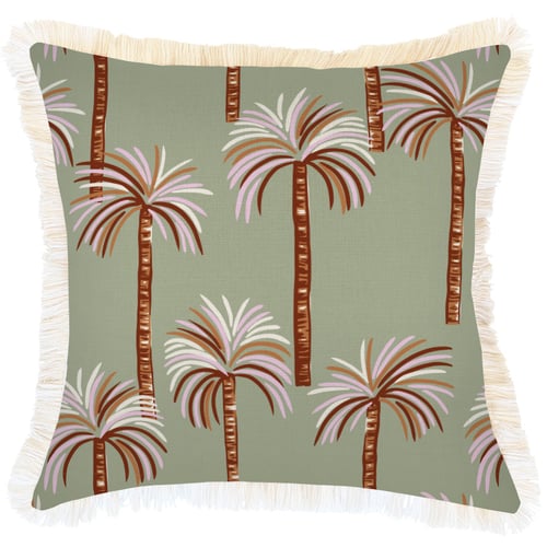 Cushion Cover-Coastal Fringe-Oasis Sage-45cm x 45cm