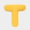 QE Home Alphabet Letter Cushion in T, Yellow