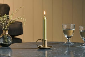 nkuku Amri Iron Candlestick | Candles Holders & Lanterns | One Size | Antique Brass
