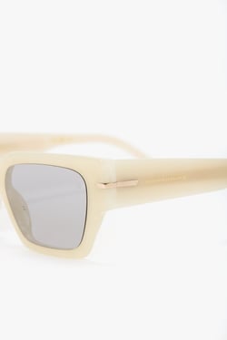 Victoria Beckham Acetate Sunglasses In Ivory Marble - ONE SIZE - Womens
