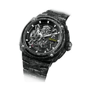 TSAR BOMBA Men's Carbon Fiber Automatic Watch | Skeleton Mechanical | Black | Electron Series | Seiko NH72 Movement | 10ATM Waterproof