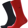 Calvin Klein 2 Pack Crew Knitted Sock - Red - S/M