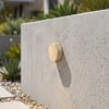 Dot IP65 wall light in aged brass