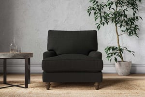 nkuku Marri Armchair | Make To Order | Brera Linen Charcoal | No Colour
