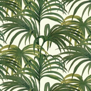 PALMERAL Wallpaper - Off White & Green
