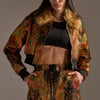 AKIRA Twin Flame Brocade Bomber Jacket | Size Large