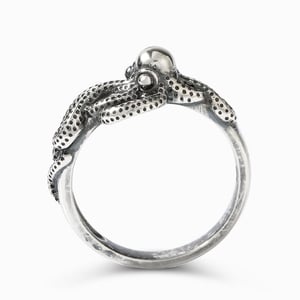 Jeulia Octopus Design Sterling Silver Ring