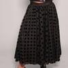 Mesh Maxi Skirt - Black Polka Dot