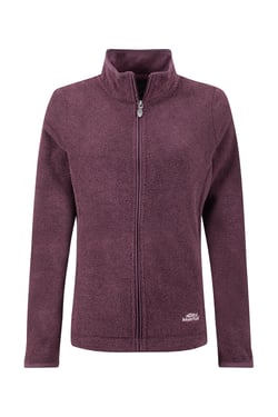 Weird Fish Cheryl Textured Full Zip Fleece Aubergine Size 8
