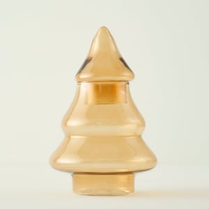 Pine Glass Tree Ornament - Amber / 7"×10"