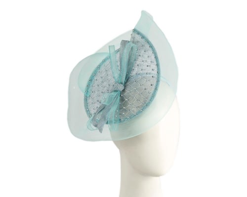 One-of-a-kind light blue racing fascinator by Max Alexander