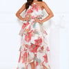 Spice Sands Halter Maxi Dress White