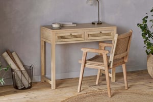 nkuku Kanz Mango Wood Writing Desk | Tables | One Size | Natural