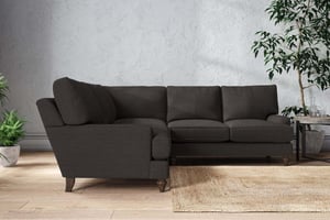 nkuku Marri Large Corner Sofa | Make To Order | Brera Linen Espresso | No Colour