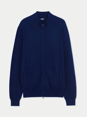Essential Full-Zip Cashmere Cardigan - 3XL / Navy / MK03-1479