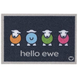 Hello Ewe Outdoor Doormat - 60x80cm