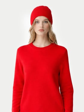 $99 Cashmere Hat & Sweater - XL / hibiscus / WK203/AK98-1073
