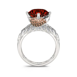 Jeulia "Beauty and Majesty" Eagle Round Cut Sterling Silver Ring