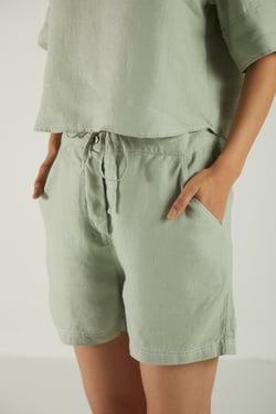 Sunkissed Saltwater Shorts in Light Olive - Light Olive / XS
