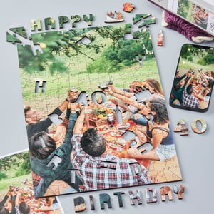 Happy 40th Birthday Portrait - Personalised Puzzle40