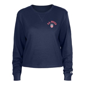 Women's New Era USWNT Thermal Navy Long Sleeve / XL