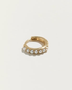 8mm Molten Pavé Huggie