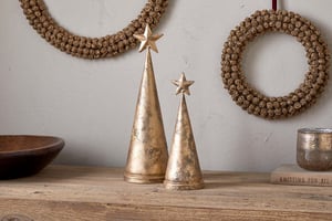 nkuku Talna Tree Bell | Christmas Decorations | Large | Antique Brass