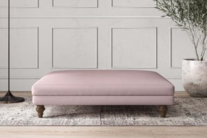 nkuku Deni Dining Footstool | Make To Order | Grand | Recycled Cotton Lavender
